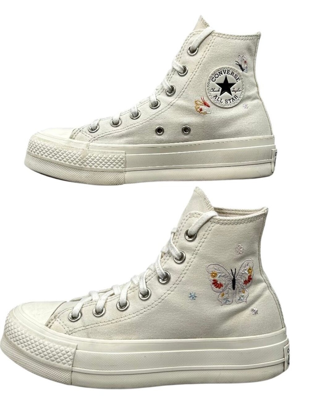 Converse All Star Women's Butterfly Lift Platform High Top Sneakers Size 6